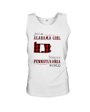 JUST AN ALABAMA GIRL IN A PENNSYLVANIA WORLD Unisex Tank thumbnail