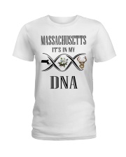 MASSACHUSETTS IT'S IN MY DNA Ladies T-Shirt front