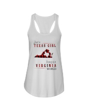JUST A TEXAS GIRL IN A VIRGINIA WORLD Ladies Flowy Tank thumbnail