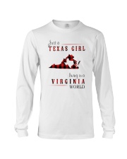 JUST A TEXAS GIRL IN A VIRGINIA WORLD Long Sleeve Tee thumbnail