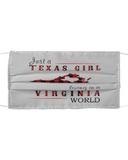 JUST A TEXAS GIRL IN A VIRGINIA WORLD Cloth face mask thumbnail