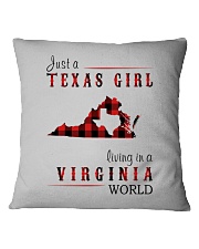 JUST A TEXAS GIRL IN A VIRGINIA WORLD Square Pillowcase thumbnail