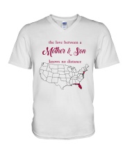 FLORIDA NEW JERSEY THE LOVE MOTHER AND SON V-Neck T-Shirt thumbnail