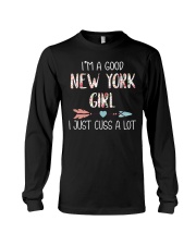 I'M A GOOD NEW YORK GIRL I JUST CUSS A LOT Long Sleeve Tee thumbnail
