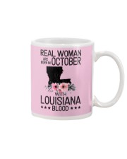 WOMAN BORN IN OCTOBER WITH LOUISIANA BLOOD Mug thumbnail