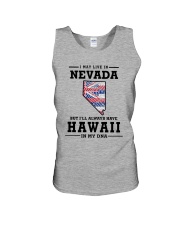 LIVE IN NEVADA BUT I'LL HAVE HAWAII IN MY DNA Unisex Tank thumbnail