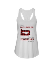 JUST A NORTH CAROLINA GIRL IN A PENNSYLVANIA WORLD Ladies Flowy Tank thumbnail