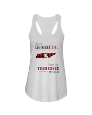 JUST A LOUISIANA GIRL IN A TENNESSEE WORLD Ladies Flowy Tank thumbnail