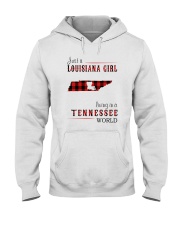 JUST A LOUISIANA GIRL IN A TENNESSEE WORLD Hooded Sweatshirt front