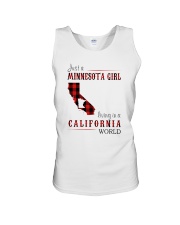 JUST A MINNESOTA GIRL IN A CALIFORNIA WORLD Unisex Tank thumbnail