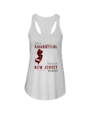 JUST A MASSACHUSETTS GIRL IN A NEW JERSEY WORLD Ladies Flowy Tank thumbnail