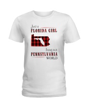 JUST A FLORIDA GIRL IN A PENNSYLVANIA WORLD Ladies T-Shirt thumbnail