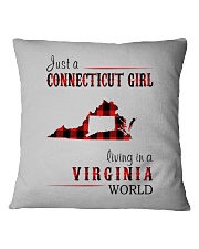 JUST A CONNECTICUT GIRL IN A VIRGINIA WORLD Square Pillowcase thumbnail