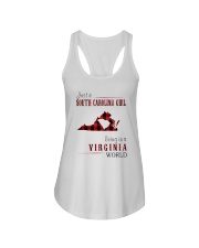 JUST A SOUTH CAROLINA GIRL IN A VIRGINIA WORLD Ladies Flowy Tank thumbnail