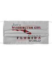 JUST A WASHINGTON GIRL IN A FLORIDA WORLD Cloth face mask thumbnail