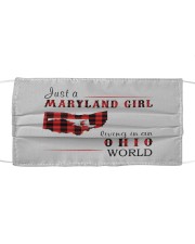 JUST A MARYLAND GIRL IN AN OHIO WORLD Cloth face mask thumbnail