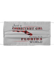 JUST A CONNECTICUT GIRL IN A FLORIDA WORLD Cloth face mask thumbnail