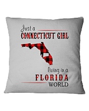 JUST A CONNECTICUT GIRL IN A FLORIDA WORLD Square Pillowcase thumbnail