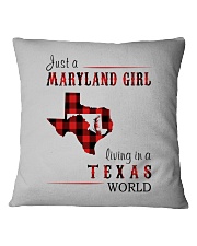 JUST A MARYLAND GIRL IN A TEXAS WORLD Square Pillowcase thumbnail