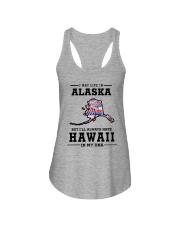 LIVE IN ALASKA BUT I'LL HAVE HAWAII IN MY DNA Ladies Flowy Tank thumbnail