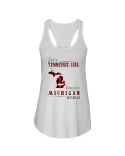 JUST A TENNESSEE GIRL IN A MICHIGAN WORLD Ladies Flowy Tank thumbnail