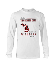 JUST A TENNESSEE GIRL IN A MICHIGAN WORLD Long Sleeve Tee thumbnail