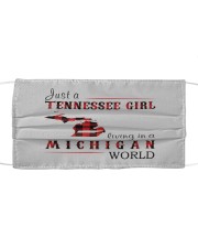 JUST A TENNESSEE GIRL IN A MICHIGAN WORLD Cloth face mask thumbnail