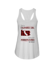 JUST A CALIFORNIA GIRL IN A PENNSYLVANIA WORLD Ladies Flowy Tank thumbnail