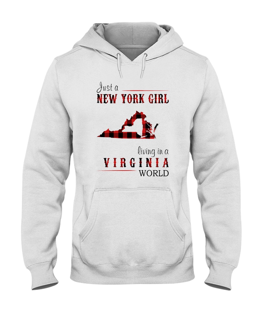 JUST A NEW YORK GIRL IN A VIRGINIA WORLD Hooded Sweatshirt