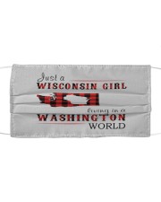 JUST A WISCONSIN GIRL IN A WASHINGTON WORLD Cloth face mask thumbnail