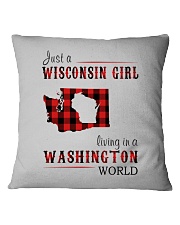 JUST A WISCONSIN GIRL IN A WASHINGTON WORLD Square Pillowcase thumbnail