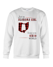 JUST AN ALABAMA GIRL IN AN OHIO WORLD Crewneck Sweatshirt thumbnail