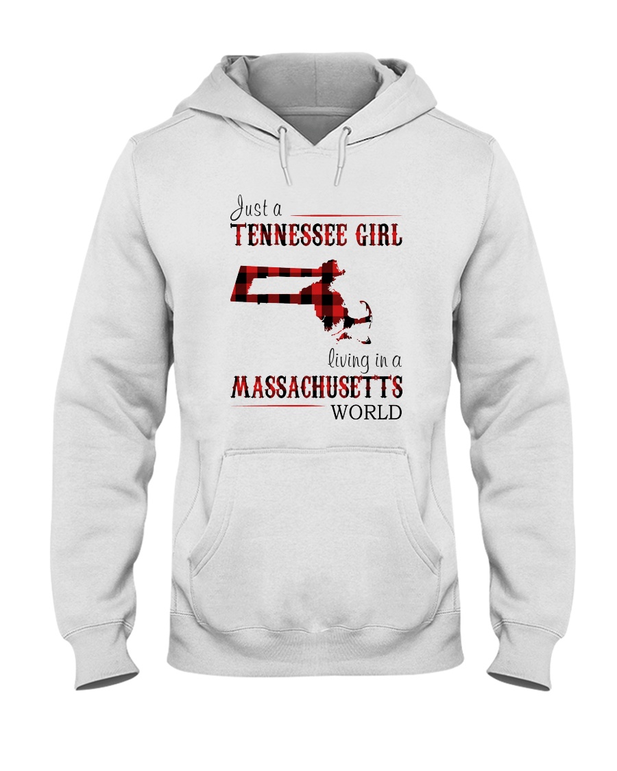 JUST A TENNESSEE GIRL IN A MASSACHUSETTS WORLD Hooded Sweatshirt