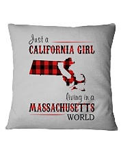 JUST A CALIFORNIA GIRL IN A MASSACHUSETTS WORLD Square Pillowcase thumbnail