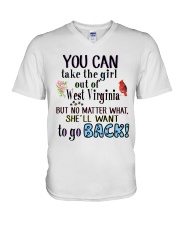 YOU CAN TAKE THE GIRL OUT OF WEST VIRGINIA V-Neck T-Shirt thumbnail