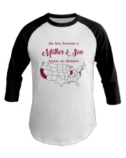 CALIFORNIA INDIANA THE LOVE MOTHER AND SON Baseball Tee thumbnail