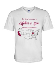 CALIFORNIA INDIANA THE LOVE MOTHER AND SON V-Neck T-Shirt thumbnail
