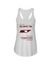 JUST AN OKLAHOMA GIRL IN A TENNESSEE WORLD Ladies Flowy Tank thumbnail