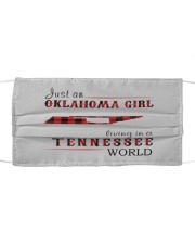 JUST AN OKLAHOMA GIRL IN A TENNESSEE WORLD Cloth face mask thumbnail