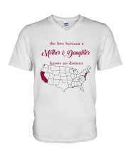 NEW JERSEY CALIFORNIA THE LOVE MOTHER AND DAUGHTER V-Neck T-Shirt thumbnail