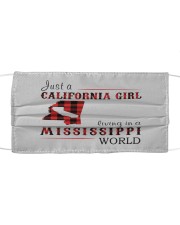 JUST A CALIFORNIA GIRL IN A MISSISSIPPI WORLD Cloth face mask thumbnail