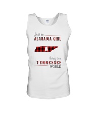 JUST AN ALABAMA GIRL IN A TENNESSEE WORLD Unisex Tank thumbnail