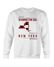 JUST A WASHINGTON GIRL IN A NEW YORK WORLD Crewneck Sweatshirt thumbnail