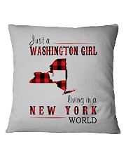 JUST A WASHINGTON GIRL IN A NEW YORK WORLD Square Pillowcase thumbnail