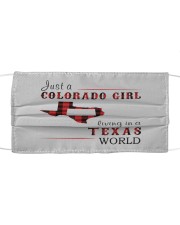JUST A COLORADO GIRL IN A TEXAS WORLD Cloth face mask thumbnail