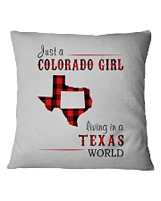 JUST A COLORADO GIRL IN A TEXAS WORLD Square Pillowcase thumbnail