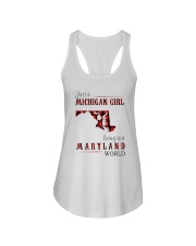 JUST A MICHIGAN GIRL IN A MARYLAND WORLD Ladies Flowy Tank thumbnail