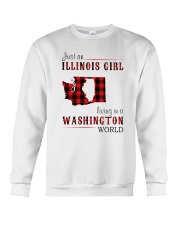 JUST AN ILLINOIS GIRL IN A WASHINGTON WORLD Crewneck Sweatshirt thumbnail