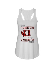 JUST AN ILLINOIS GIRL IN A WASHINGTON WORLD Ladies Flowy Tank thumbnail