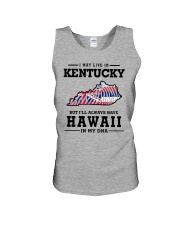 LIVE IN KENTUCKY BUT I'LL HAVE HAWAII IN MY DNA Unisex Tank thumbnail